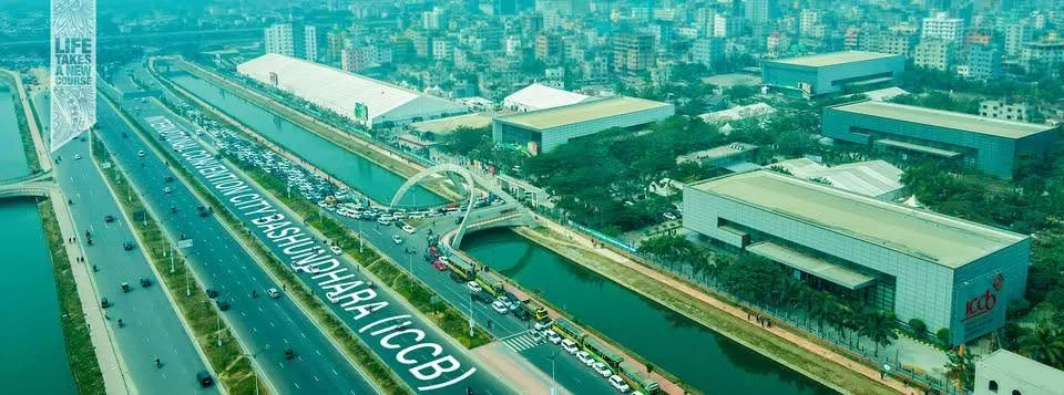 Aerial view of International Convention City Bashundhara (ICCB)